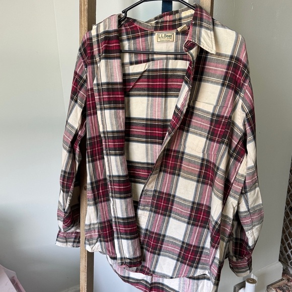L.L. Bean Other - Vintage 1995 L.L. Bean Red and Cream Checkered Shirt plaid